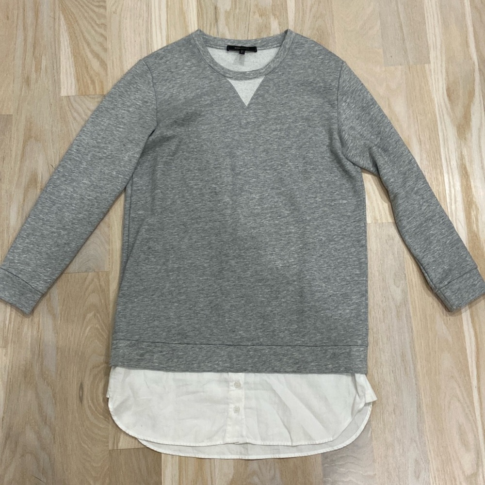 BCBGMaxazria Grey Sweatshirt Dress
